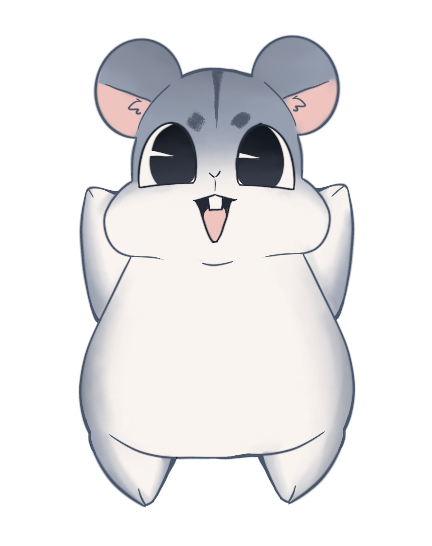 my hamster oc yams smiling